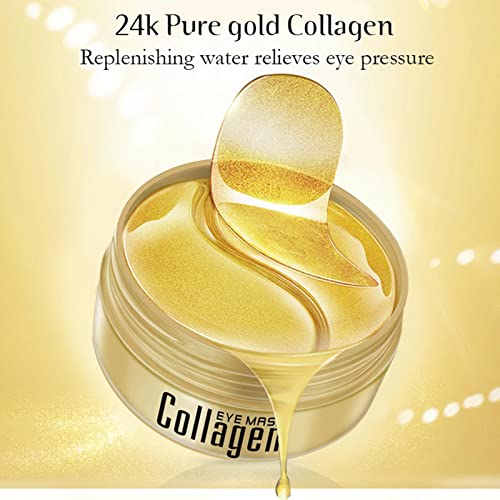 Emplastros ouro 24k | 24K Gold Under Eye Masque Ácido Hialurônico Colágeno Sob Almofadas Oculares,30