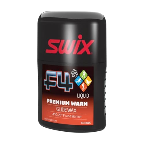 Swix F4 Premium Warm Performance Wax Rub On with 100ml Sponge Top Applicator, Black