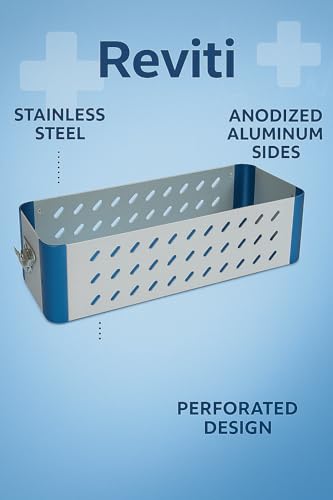 Image of RevitiREVITI Cidex Sterilization Tray Sterilization Box Perfforated with German Dual Locking System for autoclaving surgical instrument