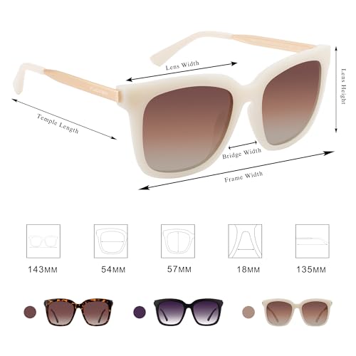 Designer Oversized Square Sunglasses for Women UV400 Polarized w/giftable pouch4