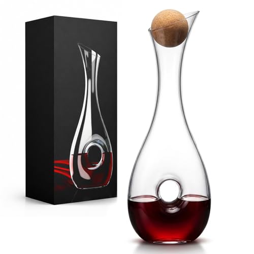 EVERGOODS Wine Decanter with Stopper Glass Wine Decanter 1.2L