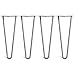 Produktbild 4x Haarnadel Tischbeine Austauschbare Tisch&Schrank Beine für Heimwerker - Mitte des Jahrhunderts Modern Stil - Verfügbar in Höhe von 10cm-86cm - Freie Bodenschoner und Schrauben