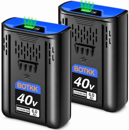 BOTKK Advanced 2-Pack 6.0Ah Replacement for Kobalt 40V Battery Compatible with Kobalt 40V Max Battery KB440-06 KB-540-06 ‎KB240-06 KB2540C-06 KB640-03 Cordless Power Tool