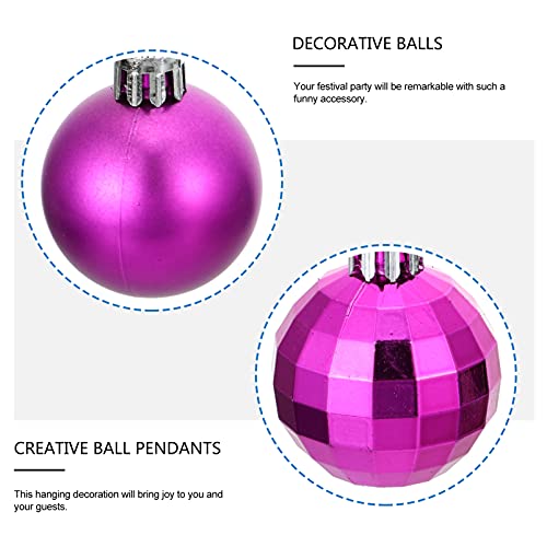 Ibasenice 204 Pcs For Christmas Halloween Pendant Party Ornaments Purple Bauble Shatterproof Pendants Funny Cm Tree Decorative Holiday Xmas Creative Adornment Black Exquisite Decor Wreath #TOP5