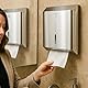 MINGCHI Drilling Wall Mounted Commercial & Home Use Verchromt Große Kapazität Edelstahl Abschließbare Papierhandtuchspender Sichtfenster Heavy Duty Toilette Tissue Holder Silber