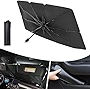 Gseigvee Car Windshield Sun Shade Umbrella,UV Protection ,Car Windshield Sun Shade Umbrella to Keep Your Vehicle Cool,Car Accessories Foldable Sun Shield Shade (Large (55'x 31'))