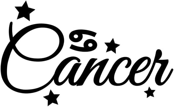 Cancer Zodiac Sign Stars NOK Decal Vinyl Sticker |Cars Trucks Walls Laptop| Black |5.5 x 3.5 in|NOK1806