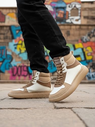 Image of Bacca Bucci x Discovery Noir Women's High-Top Sneakers - Premium Suede & PU Urban Adventure Shoes