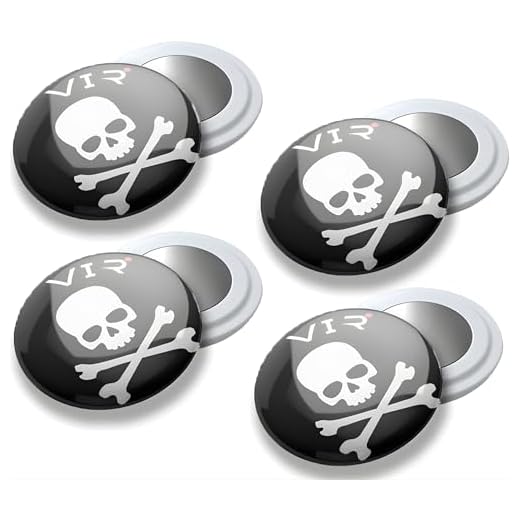 VERY IMPORTANT RUNNER - Pack de 4 Imanes Deportivos con Bolsa Impermeable - Imanes Sujeta Dorsales para Running y Triatlón 18mm - Sujeción Segura Sin Agujeros en la Ropa - Diseño de Calaveras