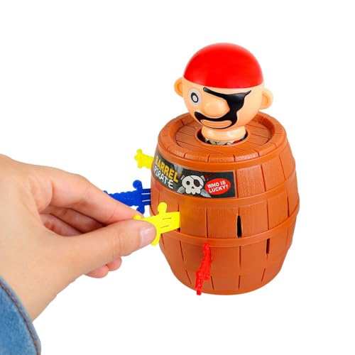 Jogo de Mesa Pula Pirata Barril, Brinquedo Infantil Educativo, Diversão Garantida para Meninos e Men