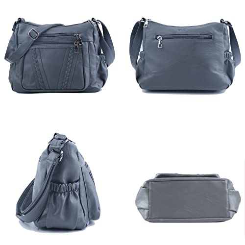 Elda Crossbody Bags For Women Pocketbooks Soft Pu Leather Purses And Handbags Multi Pocket Shoulder Bag #TOP1
