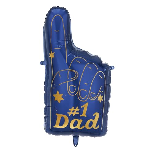 Number 1 Dad Foil Balloon PartyDeco 17x32 Inch – Father’s Day Party Decor
