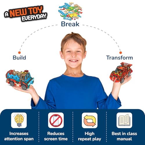 Smartivity 20in1 Spin-n-Go Kit for Kids Ages 6-7-8-9-10-11-12 I Build a Moving Robot, CAR, Airplane & More I Birthday Gifts for Boys & Girls | DIY Science Toy for Kids 6-12 Years Old,Multicolor