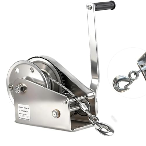 Cabrestante de mano resistente con trinquete de doble dirección, agarre antideslizante, herramienta fiable para levantar y tirar, ideal para tareas al aire libre y marinas