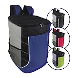 Mochila Térmica 15 Litros Fresca e Quente para Viagem Passeios Cooler Bag Freezer Cerveja Gelo Praia Camping Alça Resistente Reutilizavel Premium Isotérmico Grande Capacidade (Azul)