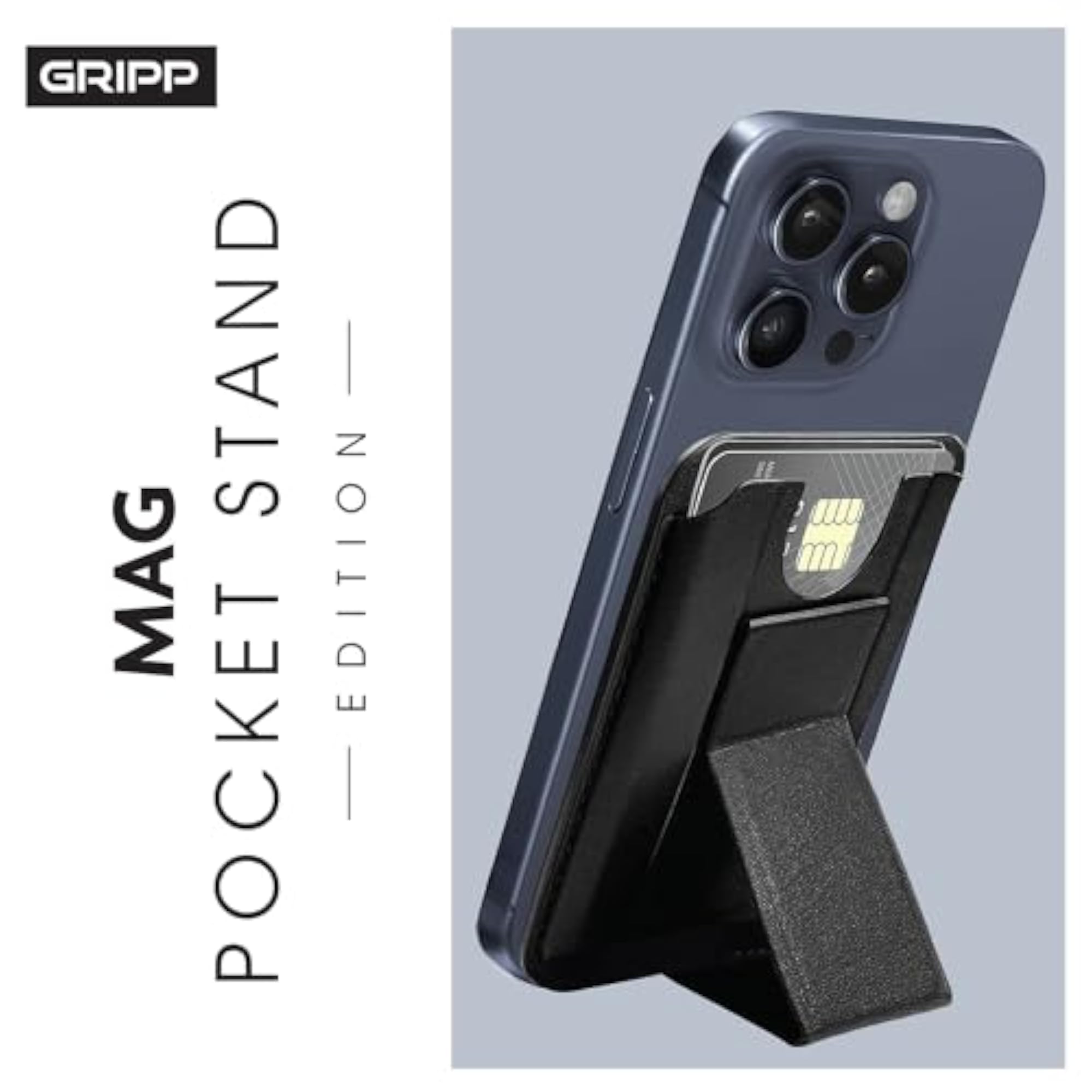 Mag Pocket Stand Wallet Card Holder Compatible with Mag-Safe