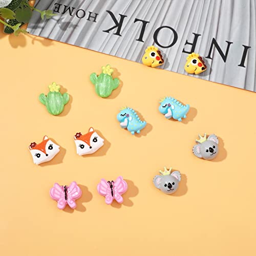NEWITIN 15 Pairs Magnetic Stud Earrings for Girls Clip on Earring Hypoallergenic Magnet Studs Non Piercing Girls Earring Cute Magnetic Earrings for Kids Women4