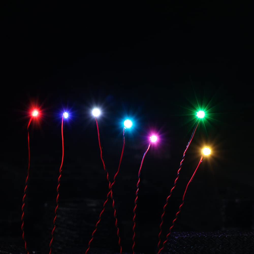 1pcs Led Bit Light for Lego Building Blocks Model with 0.8mm Plug DIY Customized Your Own Light Terminal Wire Harness (flashing red, 15CM)