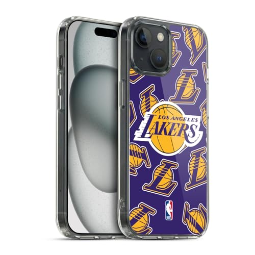 Head Case Designs sous Licence Officielle NBA Motifs Los Angeles Lakers Coque en Gel [Protection de Qualité Militaire] Compatible avec Apple iPhone 15 Et...
