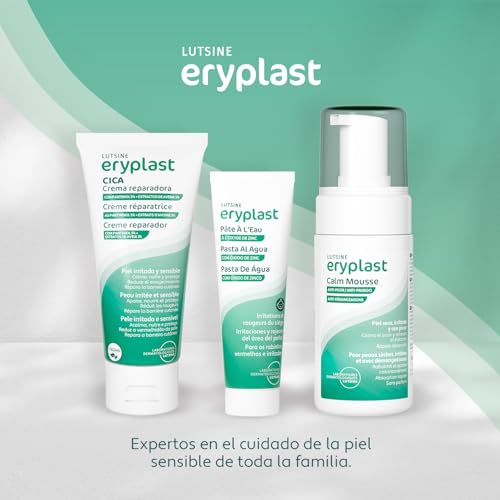 Eryplast Pasta al Agua 2x125gr Pack Ahorro 2ªunidad 40%dto - Crema de Pañal para Bebé. Calma, Cuida y Protege la Piel contra Dermatitis de Pañal – Hipoalergénico, Sin Perfume y Testado Pediátricamente