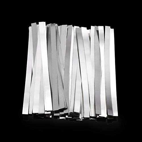 Image of Pure Nickel Strips for Batteries- 99.6% Purity 100pcs 0.15x5x100mm Nickle Tabs for 18650 High Drain Battery Packs, Lipo, Nimh, Nicad, Nicd Battery Spot Welding and Soldering