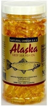 Omega 3 Alaska Deep Sea Fish Oil 1000mg 200 Softgels by NCB