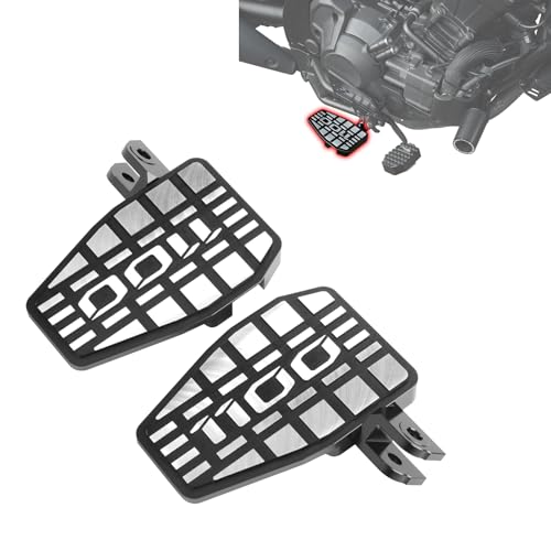 GFARDMOTO Wide Motorcycle Foot Pegs Pedal Compatible with Honda Rebel 1100 CMX1100 (2021-2025 CMX 1100 DCT), Aluminium Footrest Footpeg Extension Enlarge Step Board Extender (Black-Sliver)