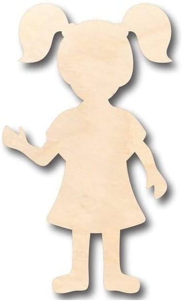 Unfinished Wood Girl Shape Kid Craft up to 46" DIY 20" / 1/4"