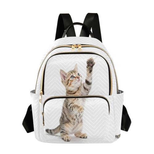 Sac à dos chaton tigré en polyester léger et ultra résistant