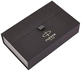 Parker Duofold International Fountain Pen, Classic Black with Gold Trim, Fine Solid Gold Nib, Black