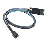 AoQhir M.2 (M-Key) to SAS SFF-8643 HD Cable,High-Speed Plug and Play Server Data Cable Compatible with RAID Controller, U.2 NVMe SSD, Storage Expansion (0.5M/19.68in)