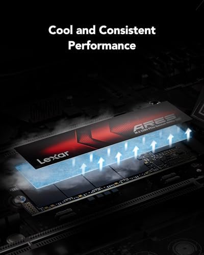 Lexar ARES 512GB SSD, M.2 2280 PCIe Gen4x4 1.4 Internal NVMe SSD, Up to 7,200MB/s Read, Internal Solid State Drive for PS5, PC, Laptop, Gamers, Creators, Professionals - 5
