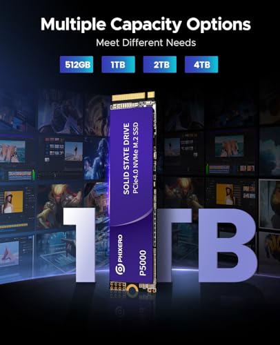 PHIXERO P5000 NVMe SSD 1Tb PCIe Gen 4.0x4 M.2 SSD 2280 Speeds Up to 5,200MB/s Internal Solid State Drive for Laptop All in One PC Desktop Games/Design/Rendering - Image 7