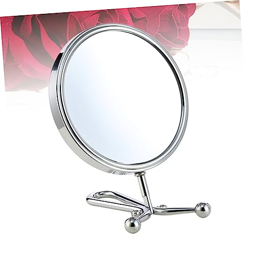 Espejo de Maquillaje Doble Cara con Soporte Plateado miniatura 4