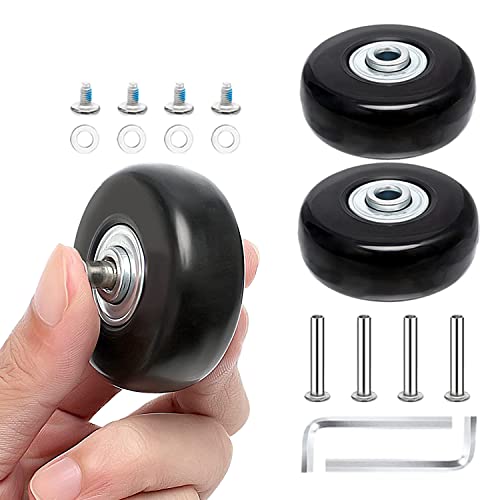 4pcs (43 * 18mm) Ersatz Rollen für Koffer Gummi Rollen Räder Ersatz Wheels Rad für Trolley Samsonite Hartschalenkoffer Rollen mit kugellager Ersatzteile Reparatur Set…