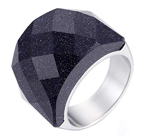 Image of HIJONES Men Women Stainless Steel Cubic Zirconia Royal Crystal Rings Wrap Band Cocktail Style