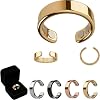 Neovolta VitalRing for Weight Loss Magnetic Field Therapy Ring with 4 Neodymium Magnets Adjustable Magnetic Ring for Women with Acupressure for Menopause Everyday Life and Relaxation Gold