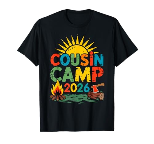 Family Camping Summer Vacation Crew Cousin Camp 2026 T-Shirt