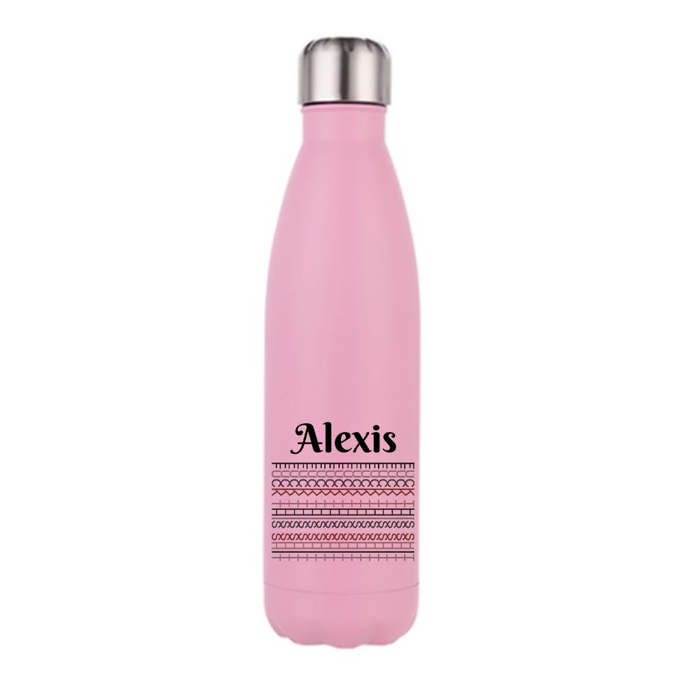 Personalised Hidden Message – “F*ck This Shit” Optical Illusion Design, 500 ML Double Walled Insulated Stainless Steel Bottle. (Matt Pink)