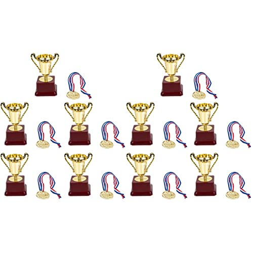 Gatuida Troféus de 2 Peças E Prêmios de Troféus E Troféus de Troféus de Medalha de Ouro Conjunto de