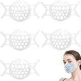 Rpanle 5 Piezas Soporte Facial 3D, Marco de Apoyo Interno para protección Facial y Personas Que Usan Gafas, Marco de Soporte Interno de Silicona Reutilizable y Lavable (Blanco)
