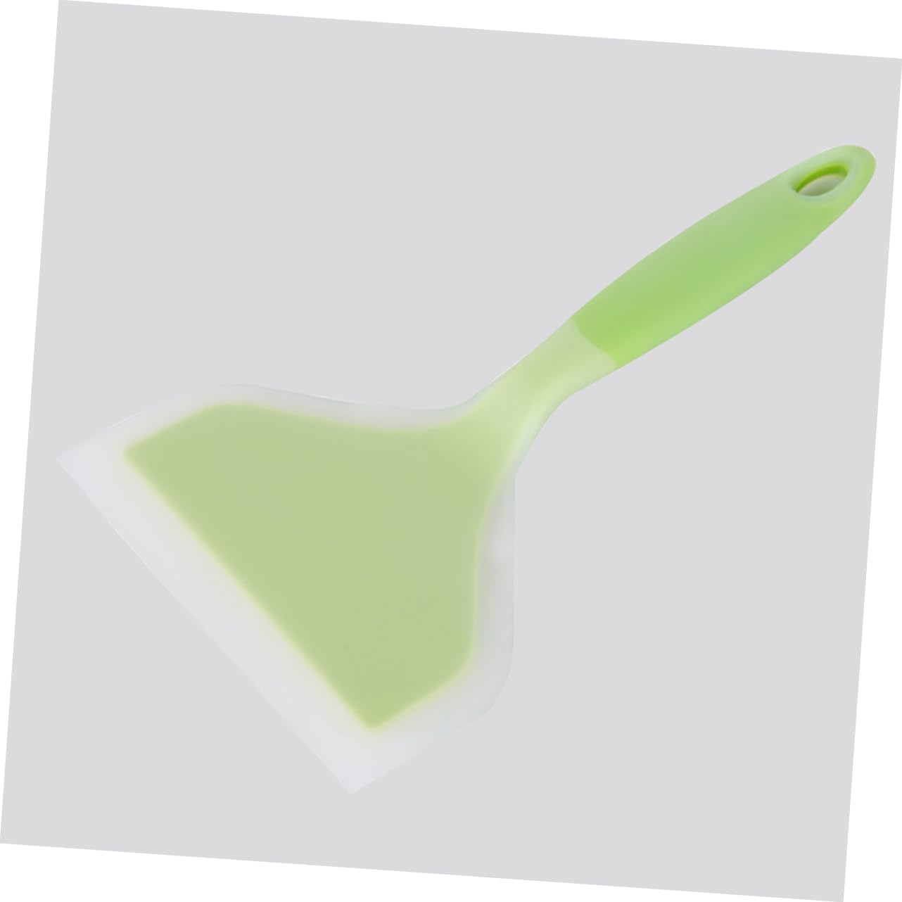 COLLBATH 2pcs Silicone Pan Turner Nonstick Spatula for Frying Pans Heatproof Dishwasher Safe Cooking Utensil