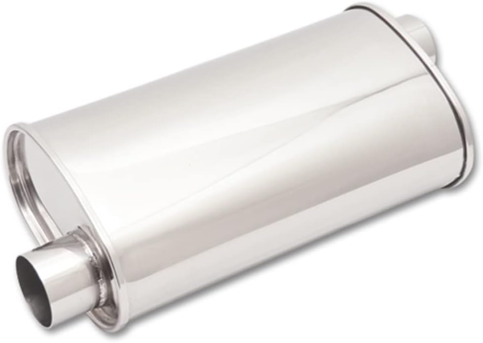Vibrant StreetPower Oval Muffler 5in x 9in x 15in - 2.25in inlet/outlet (Offset-Offset Same Side)