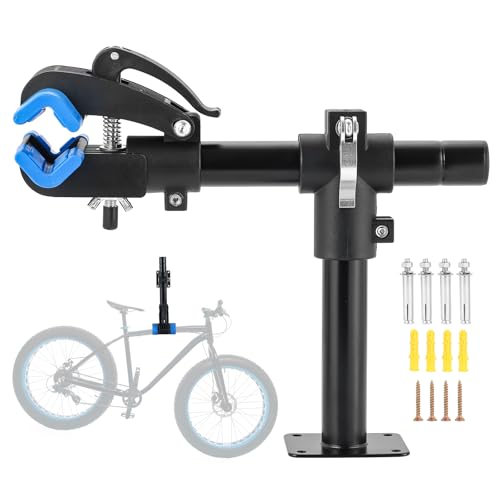 AMGSH Bike Repair Stand Wall Mount Adjustable Bike Work Stand for Road & Mountain Bikes Space-Saving Bicycle Repair Stand with Clamp Wall Workbench Bike Mount for Bicycle Maintenance at Home Sturdy Bike Stand for DIY Repair Includes 4 Metal Expansion Screws