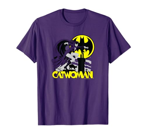 Batman Catwoman Rooftop Cat T-Shirt T-Shirt