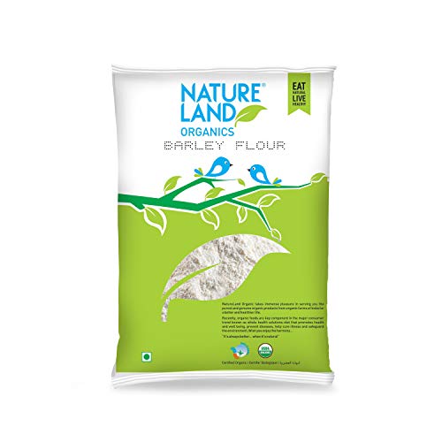 Image of Natureland Organic Barley Flour /Jau Flour 500 Gm - Healthy Organic Flour & Natureland Organics Ragi Flour 500 Gm - Organic Flour