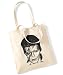 Produktbild David Bowie/Stoffbeutel Jutebeutel Tote Bag/BEIGE