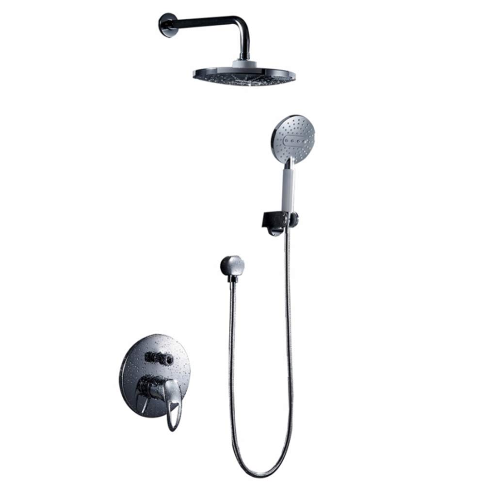 Robinet de douche de salle de bain murale à finition chromée durable LWX