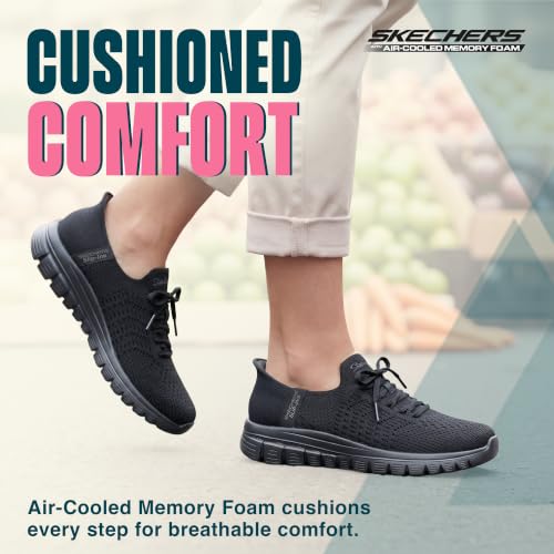 Image of Skechers Women's Graceful - First Crush Hands Free Slip-Ins | Modern Comfort Casual, Slip-ins, Air-Cooled Memory Foam, Machine Washable, Vegan