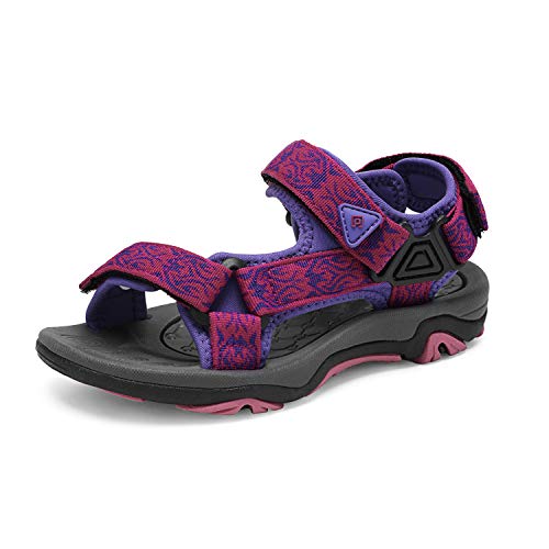 DREAM PAIRS Big Kid 170892-K Fuchsia Purple Outdoor Summer Sandals Size 4 M US Big Kid